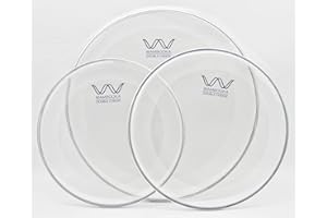 WAMBOOKA Double Cheese Drum Head Pelle doppio-strato trasparente idraulica da 14mil Disponibile nelle misure: 8″- 22″. (SET 3 12″, 13″, 16″- 2PLY DOUBLE OIL CLEAR CHEESE)
