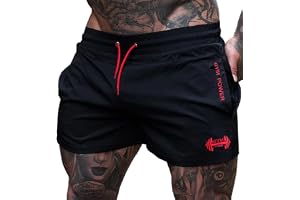 Muscle Alive Herr sport löpning 1 tum Elite delar löpning korta byxor med nätpanel snabbtorkande shorts