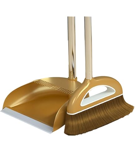 Set Scopa E Paletta Roellgs - Con Pettine Antivento, Manico Lungo Per Pulizie Domestiche