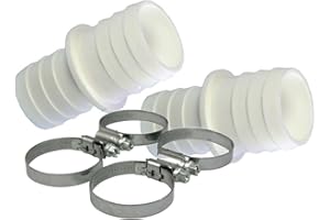 PRAHER | PERAQUA Praher Peraqua Schlauchverbinder 2er Pack mit 4 VA-Ringen 32 mm Durchmesser auf 32 mm, passend - Schlauchverbinder