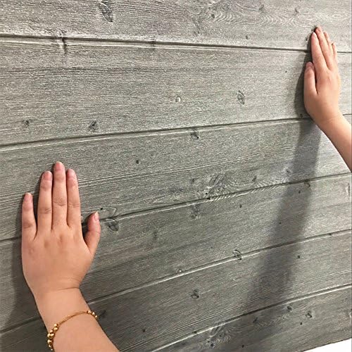 Waterproof mildew self-adhesive wallpaper, Dado siding ceiling decorative stickers Imitation wood 3d wall stickers-D 70x70cm(28x28inch)