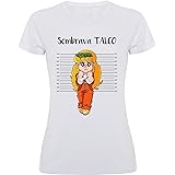 T-Shirt da Donna Maglietta Pollon Sembrava Talco Cotone 100% Stampa Morbida