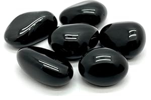 arana's - Obsidiana Negra piedras naturales 100% calidad AAA (No es ágata) - 6 piedras energeticas preciosas superpulidas para sanacion - Cristales para curacion reiki meditacion feng shui (Obsidiana)