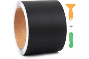 KALIWA Auto Pellicola Nero Opaco 10cm*900cm, Adesiva Pellicola di Protezione - Fibra Adesiva Pellicola Autoadesiva per Auto/Bici/Motociclo - 10 x 900 cm