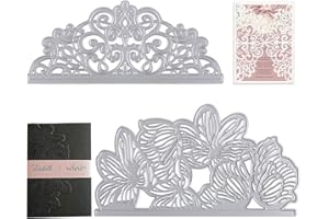 VINFUTUR Fustelle Stencil Cutting Dies per Merletto di Busta Cartolina d'Auguri Inviti Fai da Te Scrapbooking Goffratura Carta