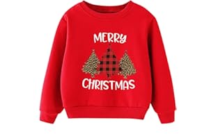 pvucpot Felpe per Bambini e Bambine, Caldo Maglione di Natale Natale Natale Xmas Babbo Natale
