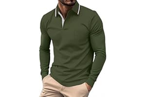 SwissWell Herren Poloshirt Langarm Atmungsaktives Golf Polo T-Shirt Leichtes Polohemd für Outdoor Sport & Business Casual