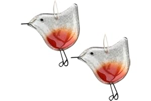 HIXNUG 2pcs Resin Christmas Tree Decorations Robin Christmas Decorations for Holiday Décor & Gifting, Robin Gem Decoration
