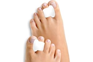 Decproch Zehenspreizer, 12 Stück Zehentrenner Silikon, Toe Separator Spacer, Zehenstrecker, Zehenspreitzer, für Überlappende Zehen, Correct Toes, Verhinderung von Reibung, Damen und Herren - Weiß