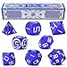 Produktbild Set of 8 Cobalt Masterwork Precision Aluminum Polyhedrals with Laser-Etched Strongbox by Wiz Dice by Wiz Dice