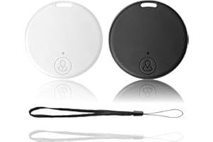 HEMLOSK 2 Pezzi Localizzatore GPS Chiavi Bluetooth 5.2, Smart Tag, Compatibile con iOS e Android, Tracker GPS per Moto, Oggetti, Borse, Animali, Valigie, Rastreador Portatile con Allarme Sonoro