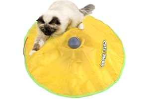 PETCUTE Jouet pour Chats Automatique Jeux Jouet Interactif pour Chaton Rotatif Attraper Souris en Mouvement