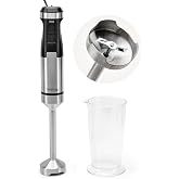 Huslog Blend Flex 1500W Hand Blender - Stainless Steel Blender with 20 Speeds and Turbo Function, Includes 600 ml Measuring C