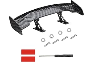 Tbintul Mini Spoiler Posteriore, Spoiler Auto Universale, Mini Alettone Posteriore Nero Per Auto Senza Punzonatura, Può Essere Utilizzata per la Decorazione, Stabilità del Veicolo