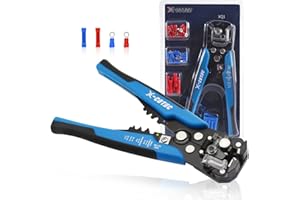 X-COTEC Pinza Spelafili Elettricista, Pinze Elettricista Automatico 3 in 1, Spellacavi Elettrici Professionale, Spellafili e Tagliafili Multifunzione, Pinza a Crimpare, per Cavi 24-10 AWG (0.2-6 mm²)
