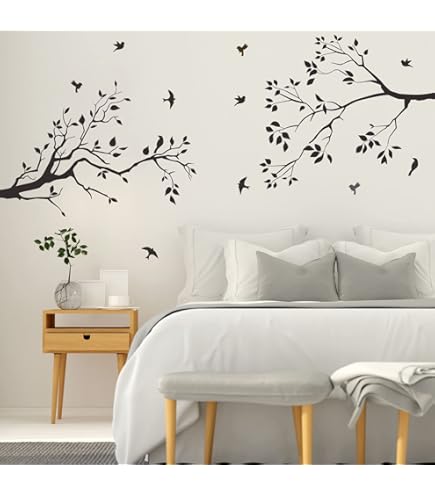 Pegatinas De Pared Flores Boho Retro Wondever - Vinilos Decorativos, Diseño Jardín Con Mariposas, Fácil Aplicación