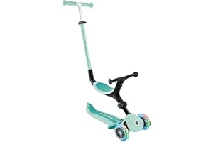 GLOBBER GO-UP Active Lights – 3 in 1 Dreirad, Laufrad und Scooter, 120/80 mm, 3-rädrig, höhenverstellbar