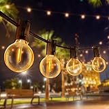63FT Catena Luminosa Esterno, G40LED Luci da Esterno Giardino, 19M Luce da Giardino Impermeabile 30+3 Lampadine di Ricambio D