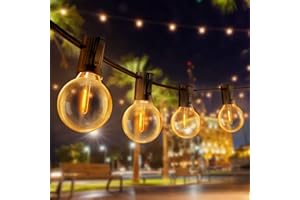 EISARO Led Lichterkette Außen, 19M Outdoor Lichterkette Strom mit G40 30+3 bruchsichen Glühbirnen, IP44 Wasserdicht Lichterketten Außenbereich für Garten, Hochzeit, Party Warmweiß