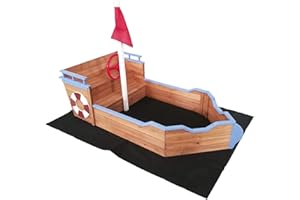 Outdoor Toys KNH1016 - Arenero de madera barco 158x78x100 cm