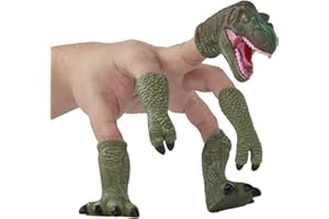 Mini Finger Fingerpuppen, XiXiRan 5 Stück Dinosaurier Fingerpuppen Set, Tierfingerpuppen, Spielzeuge Handpuppe Set, Tier Hand Spielzeug, Fingerpuppen für Kinder Baby Game Party