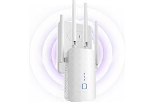 GUHUASHI WLAN Verstärker, 1200Mbit/s Wlan Repeater mit 4*180° Schwenkbare Antenne Dualband 2,4GHz+5GHz WiFi Repeater mit WPS | 1200 Mbit/s | Mit LAN/WAN Port| Einfache Einrichtung | Kompatibel 99% WLAN Geräten