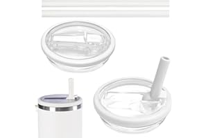BUDZ 2pcs Leak Proof Lid for Stanley Cup — 40oz Replacement,No-Spill Cup Lids for Stanley Quencher,Reusable Tumbler Cover Sets with 2 Straws