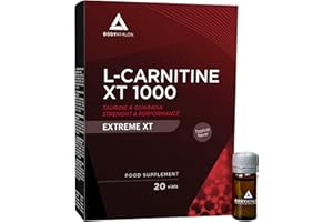 Bodyathlon- L Carnitina 1000 Liquida Extreme XT- Taurina e Guarana- Integratore sportivo- Apporto extra forte de energia- 20 Fiale Aroma Tropicale