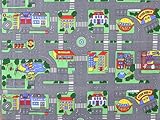 Auto Teppich HEVO ® Kinder Strassen Spielteppich | Kinderteppich 145×200 cm - 2