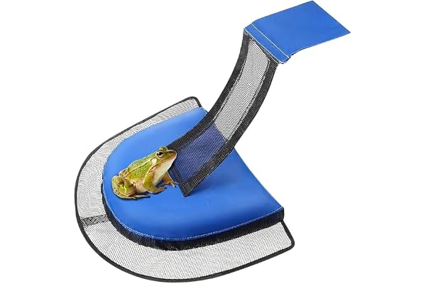 yotutun Rampe D'Évacuation pour Piscine, Rampe D'évasion pour Animaux de Compagnie Sauvetage de Rampe Flottante Bûche de Grenouille pour Piscine Canard Tamia Autres Animaux, Bleu