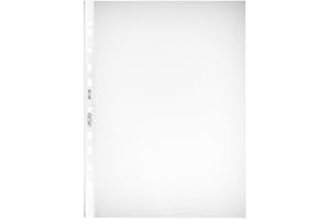 ‎HERLITZ Herlitz 5814108 Prospekthülle A4 genarbt 100er Packung mit Lochrandverstärkung