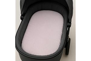 Callowesse 2 Pack Pram/Carrycot Fitted Sheets 40x80cm – 100% Cotton Baby Bedding with Elasticated Edges for Secure Fit. Soft Pink