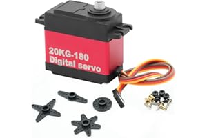 AYWHP 20KG Servo Motor High Torque Digital RC Servo – Metal Gear, DS3218 180° Control Angle Digital Servo Motor, High Precision Servomotor für 1/10 RC Car, Roboter kompatibel mit Arduino