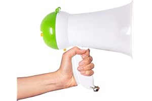 TRIXES Megáfono Portátil de 10 Vatios con Musica y Amplificador de Voz, Sistema de PA Portátil para Deportes al Aire Libre, Entrenadores y Eventos