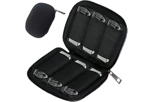 COYUN Sac de Rangement pour Clé USB, Case de Stockage, Étui de Rangement, Organisateur Accessoires Electroniques USB avec 6 Emplacements pour Jump Drives,Pen Drive,Thumb Drive,Flash Drive(Noir)