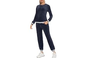 Enjoyoself Conjunto Chándal Mujer Chandal Completo Deportivo Sudadera Camiseta Manga Larga y Pantalón Casual Yoga Correr Fitness Ropa Deportiva