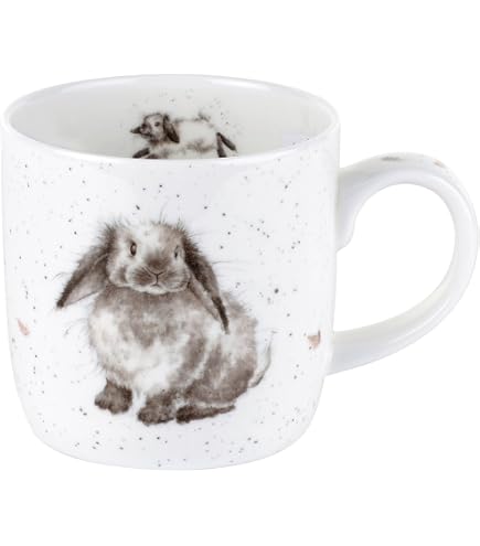 Wrendale By Royal Worcester Tazza In Porcellana Fine Con Elefanti - 325 Ml, Lavabile In Lavastoviglie, Regalo Per Amanti Animali