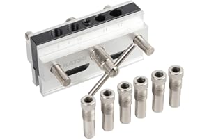 KATSU TOOLS KATSU Kit Maschera di Centraggio Autocentrante, Misure Metriche, Guida per la Perforazione del Foro Strumento di Localizzazione del Posizionatore per la Lavorazione del Legno per Legni Spessi 105408