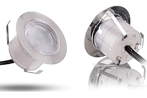 CISLAN Waterproof Plinth Deck Lights RGB Multi-Color 1 Piece IP67 Waterproof Indoor/Outdoor Decor Light with Remote Control High Brightness Buried Garden Light for Decking Lighting, Kitchen Plinths