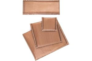 Lot de 4 coussins de transfert de chaleur en téflon pour presse à chaud - Tapis de transfert de chaleur en téflon - Pour presse à chaud - Transfert numérique (marron)