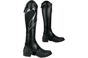 AK RIDING SPORTS AK Demi-Chaps d'équitation en Cuir Pleine Fleur Doux et Sportif avec Ajustement serré Horse Riding Half Chaps AKRS-1604