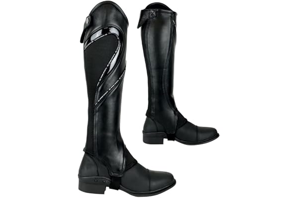 AK Sporty Chaps d'équitation en cuir pleine fleur avec ajustement parfait AKRS-1604