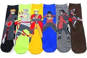 FEIDIAO Japanese Anime Naruto Socks 6 Pairs,