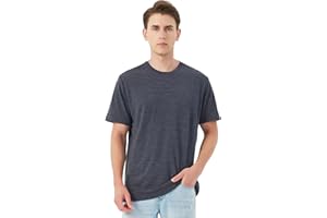 Merino Protect 100% Camiseta Lana Merino Hombre Olor Resistencia Base Capa Ligero Senderismo Viaje T-Camiseta Suave Camiseta Interior