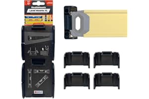 Support de niveau universel StealthMounts XL | Clips de stockage verrouillables pour tous les types de niveaux (lot de 2) | Facile à installer, sécurise vos niveaux de manière pratique