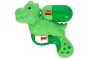 Legami - Pistola ad Acqua Piccola, Mini Pistola d'Acqua, Water Gun Dino, Getto di 2,5 Metri, Ideale per Feste Rinfrescarsi, Capienza 50 ml, Pistola Giardino Acqua per Bambini Adulti