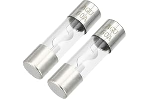 Partuto 2 Stück 60A Universal AGU Glassicherung - Auto - Metall Silberton