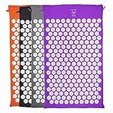 Base yoga Acupressure mat / acupuncture mat for Massage / Wellness / Relaxation and tension release (Black)