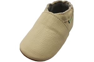 SAYOYO Weichersohlen Babyhausschuhe Lauflernschuhe das Kind Jungen & Mädchen Krabbelschuhe, 17/18 (0-6) S Monate, Grau