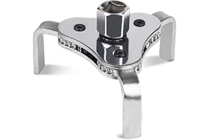 AIMISITE Universal Oil Filter Wrench,3 Jaw Adjustable Oil Filter Removal Tool,60mm-110mm Diameter Oil Filter Pliers Remover Clamp Tool
